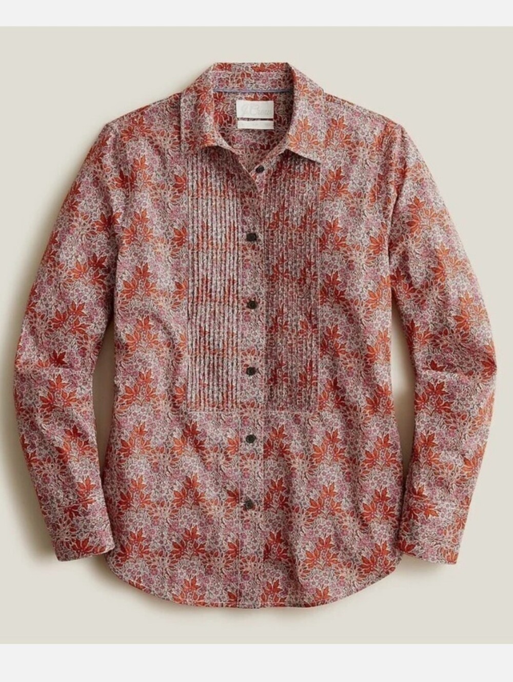 J.Crew Slim-fit Cotton Tuxedo Shirt in Liberty® Aubrey Forest Floral Red 4